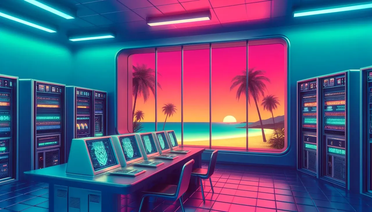 Illustration of Zero-Knowledge Machine Learning (zkML), combining AI and Zero-Knowledge Proofs. The image depicts a futuristic, AI-driven environment where data privacy is maintained through verifiable computation.