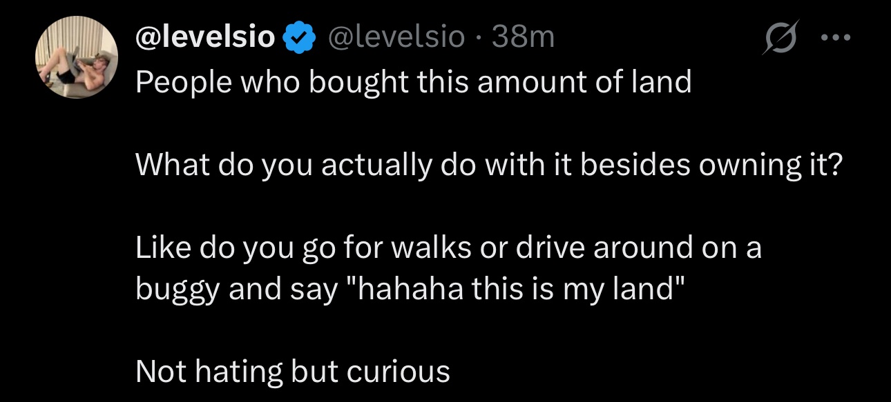 It's not about whether you have a use for the land you own, it's about whether someone else has or will
